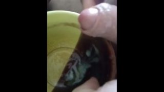 Masturbate and cum a lot in the Cup