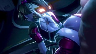 Bending Widowmaker Over And Fucking Her Tight Pussy