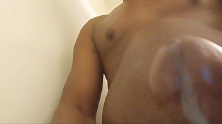 BBC solo shower fun (cumshot)