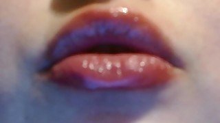 Natural Lip Color Clear Gloss Application ASMR