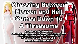 Whore Demon and Innocent Angel Use Their Bodies To Help You Choose Heaven and Hell (Erotic Audio)