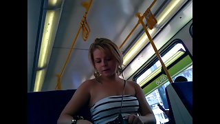 Candid tram angel