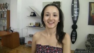 Pretty miniature Betti making an amazing XXX sex toy action