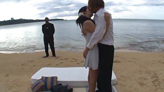 Outdoor fucking with a Japanese babe & her man - Mizuki Miri