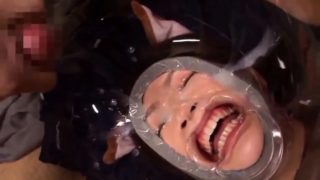 Nasty Japanese babe satisfying her wild desire for bukkake