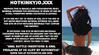 Anal bottle insertions & anal prolapse at he cliff by Hotkinkyjo