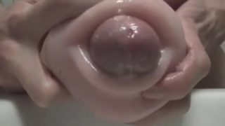 Deepthroating a fleshlight