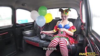 Cute St. Valentine clown Lady Bug fucked by Czech taxi driver