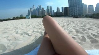 Dubai beach erotic lady with hot body