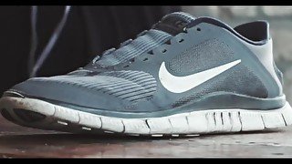 Stunning young cock pissing and masturbating on Nike sneakers