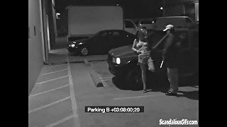 Security Blowjob by Hot Babe Caught on CCTV