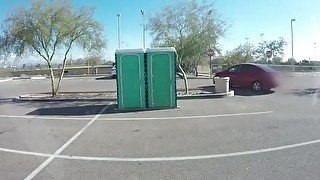 Porta Gloryhole  girl sucks dick in public