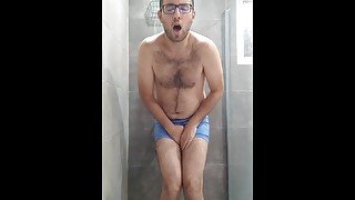 Handsome and Tall Guy Tries in Vain to Hold Pee and Wets Underwear # MALE PEE DESPERATION