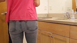 Hard Paddle Spanking in the Bathroom for Not Working Out