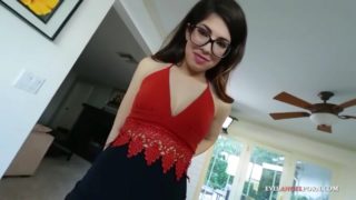 Nerdy babe riding dick in pov porn