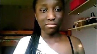 Sweet Ebony teen 18+ Teases On Her Camera