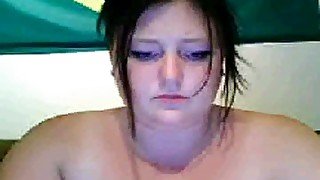 Busty and fat housewife on webcam does whatever I tell her