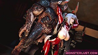 Tiny Sluts Riding Huge Demon Cock - 3D Hentai