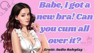 Testing Out Your Big Titty Girlfriend's New Bra  ASMR Audio Roleplay  Titfuck Blowjob Cumshot