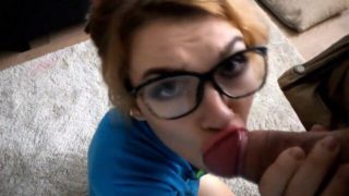 Cum On Glasses And In Mouth