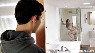 Hot Angel Ryder likes to play all dirty sex games in the bathroom