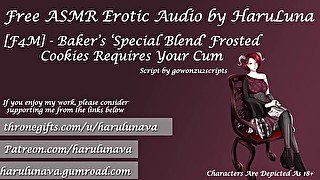 [F4M] Baker’s ‘Special Blend’ Frosted Cookies Requires Your Cum [Erotic ASMR Audio]