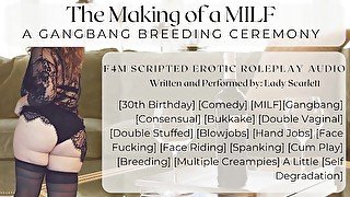 F4M Audio Roleplay - A Gangbang Breeding Ceremony for Future MILFs - Scripted Gangbang Audio