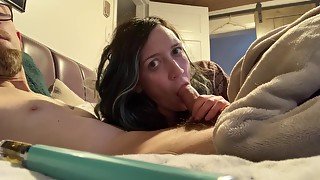 Sub Lovingly Sucking And Fucking Step daddy While Sending Message To Amy