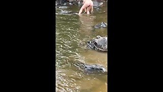 Nude Beach Hiking and River Crossing