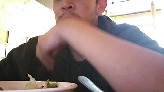 Young Asian Male Gets His Mouth STUFFED