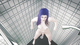 Succubus Curse Causes Futa and Muscle Growth in Locker Room Shower