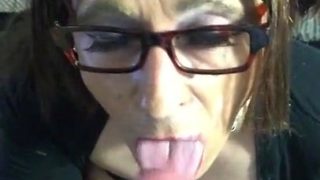 Deep-Throater sissyriann  gets facial cumshot deep facehole