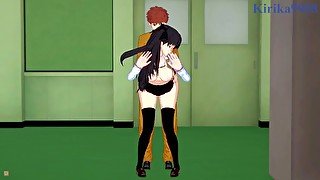 Rin Tohsaka and Shirou Emiya have deep sex in an unpopular school hallway. - Fate/stay night Hentai