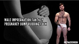 Male impregnation fantasy - Pregnancy bump rubbed fucked