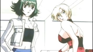 Two bald hentai girls in lesbian sex