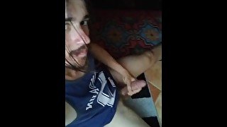 Cute hairy guy masturbation