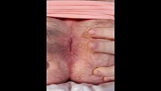 Winking my asshole , gape , gaped , anal training