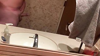 Bathroom jerk off