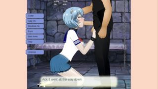 Rei Ayanami from Evangelion deepthroated, fucked and dominated in SDT