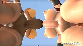 Tifa and Sheva Futas - Docking Fuck (Bikini Edition) (SFM Animation)