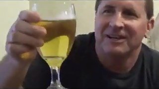 Demented Pervert Tom Pearl Drinks His Piss