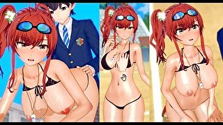 【エロゲーコイカツ！】アズールレーン ザラ(水着ver)3DCG巨乳アニメ動画[Hentai Game Koikatsu! Azur Lane Zara (Anime 3DCG Video)]