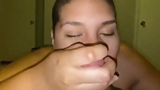 Nasty slut loves sucking dick