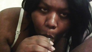 Black ghetto girl sucking dick