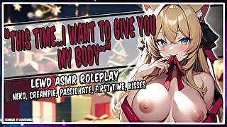 Your Neko Girlfriend Gives You Her Body This Christmas~  Lewd Audio