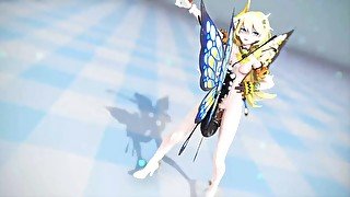 Rozaliya Olenyeva Honkai Impact 3rd Double Insect Hentai Nude Sex Dance Pink Cat MMD 3D Blonde Hair