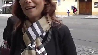 Busty mature american milf having anal sex with tourist in Prague