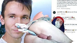 Shy Gay bought a huge Terminator dick in a sex shop and shoves it up his ass until he orgasms BDSM Anal Fisting