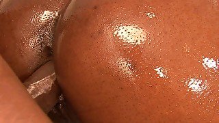 Ebony milf gets load of cum on pussy after hardly fucked by Bbbc