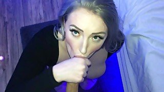 PAWG blonde bimbo Harley Jade taking on an erect dong